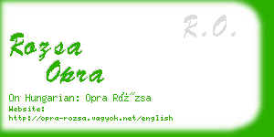 rozsa opra business card
